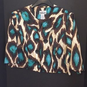 Multicolor short waisted jacket